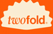 Twofold logo on an orange background